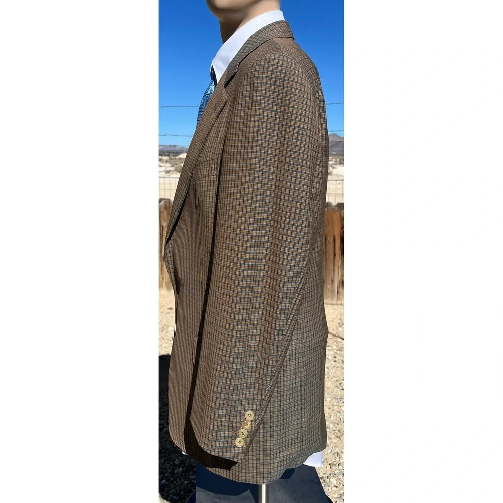 Ermenegildo Zegna High Performance Wool Blazer Men 41 Plaid‎ Check Sport Coat